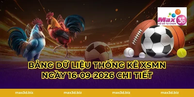 Bảng dữ liệu thống kê XSMN ngày 16-09-2026 chi tiết