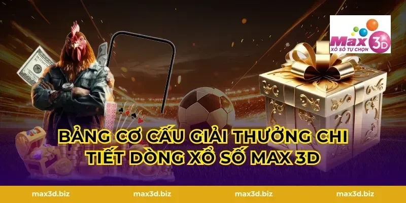 Bảng cơ cấu giải thưởng chi tiết dòng xổ số Max 3D